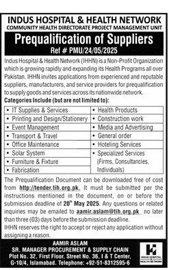 Indus Hospital & Health Network IHHN Jobs 2025