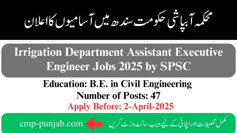 Irrigation Department Assistant Executive Engineer Jobs 2025
