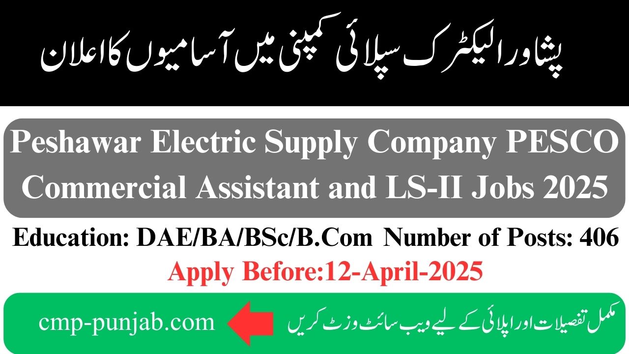 PESCO Commercial Assistant and LS-II Jobs 2025