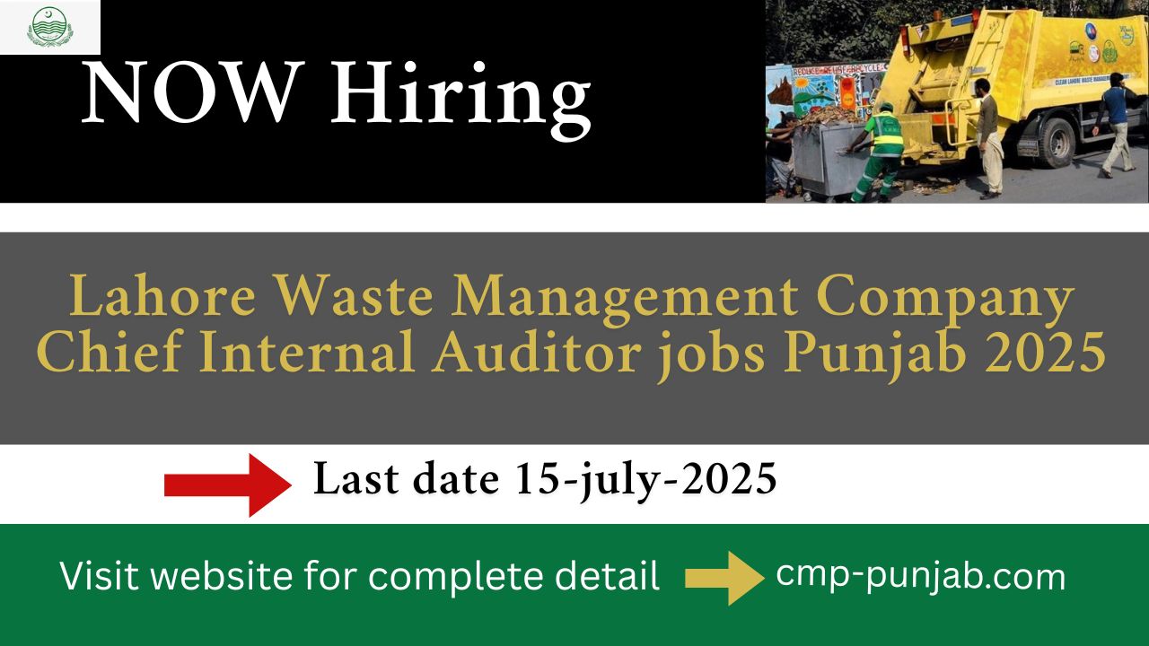 Lahore Waste Management Company Chief Internal Auditor jobs Punjab 2025