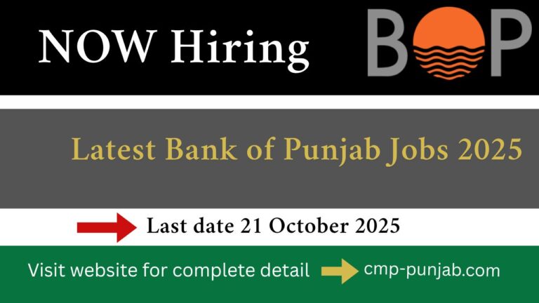 Latest Bank of Punjab Jobs 2025